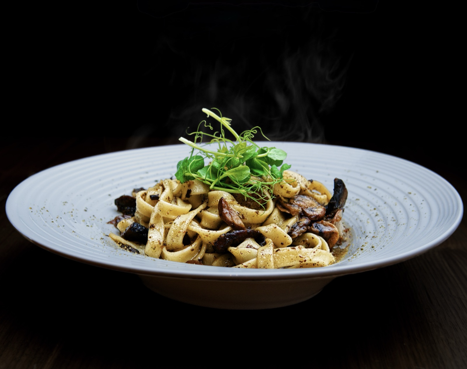 Tagliatelle com cogumelos